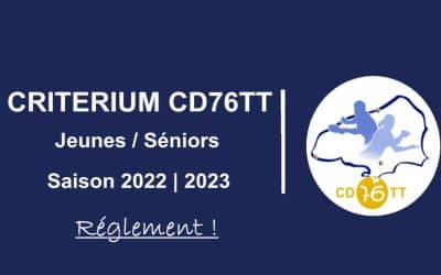 Règlement du Critérium de Seine-Maritime pour cette saison 2022 2023