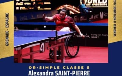 ALEXANDRA SAINT-PIERRE EST CHAMPIONNE DU MONDE CLASSE 5