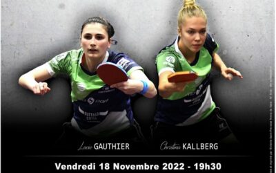 Championnat PRO A Dames – ESP TT  VS JOUE-LES-TOURS TT – 18 novembre 2022 – Saint-Pierre-Les-Elbeufs
