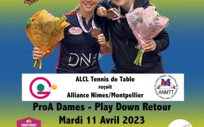 FFTT Play Down – ALCL TT Grand-Quevilly – Nîmes Montpellier le 11 avril 2023 à 19H 30