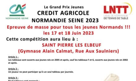 Grand Prix Jeunes CREDIT AGRICOLE NORMANDIE SEINE 2023 – 17 et 18 Juin 2023 – St Pierre les Elbeuf.