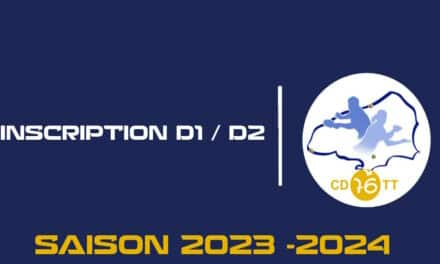 Inscriptions D1 D2 – Saison 2023 2024 – CD76TT