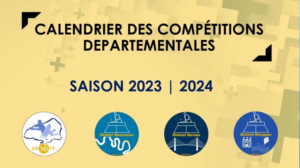 Calendrier des compétitions 2024-2025