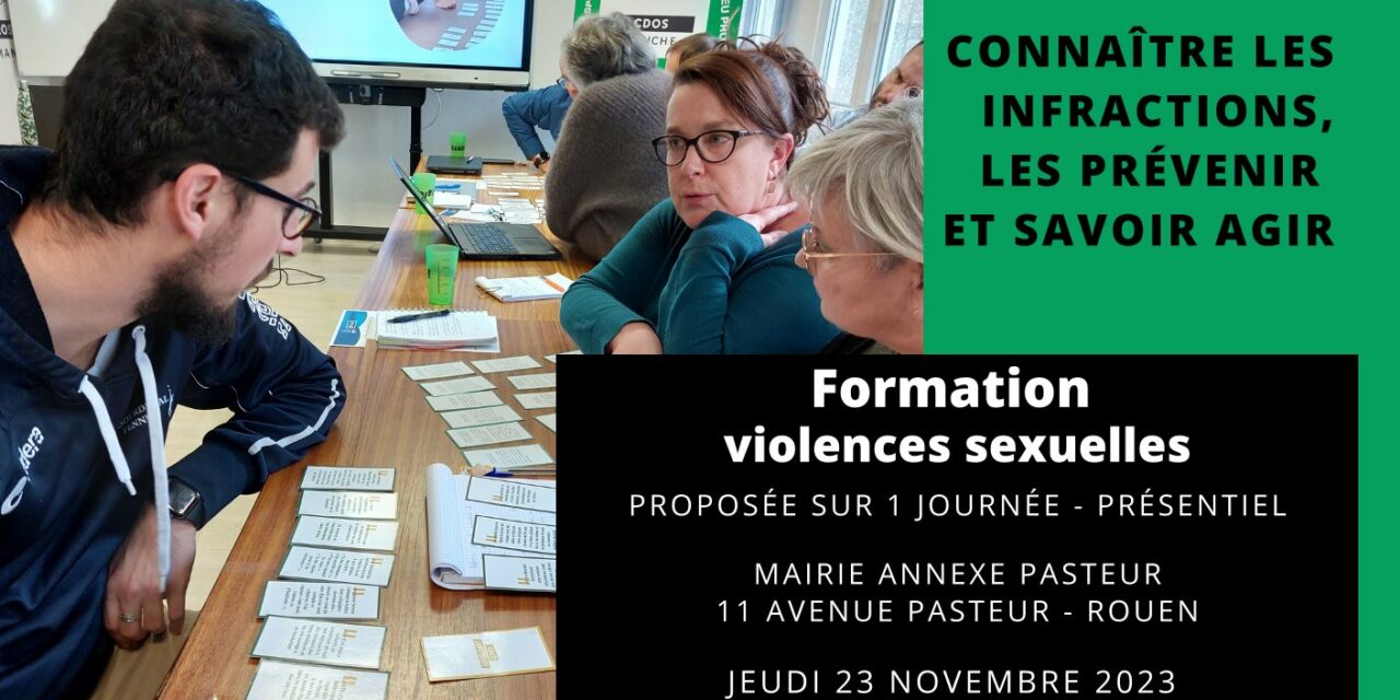 Formation « Violences sexuelles » – Seine-Maritime – 23 Novembre