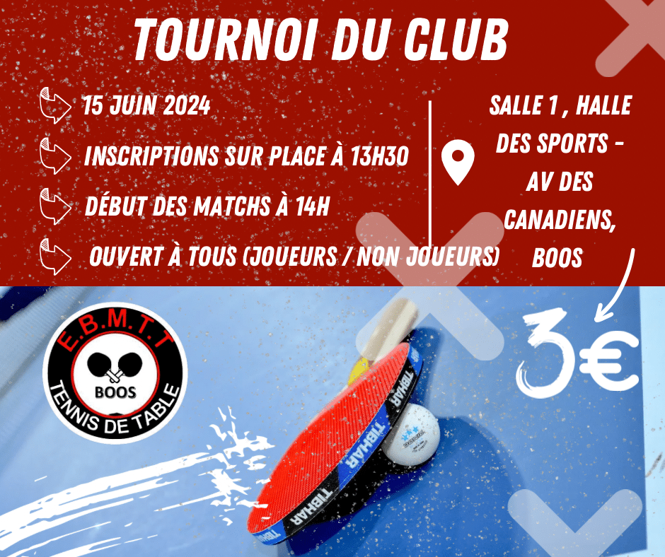 TOURNOI DU CLUB DE BOOS