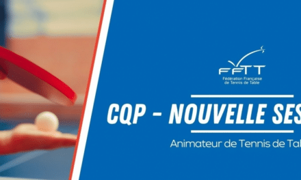 Devenez animateur de tennis de table certifié avec le CQP de la FFTT